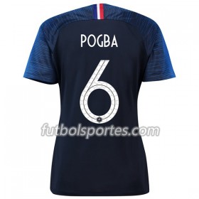 Camisetas Francia Pogba 6 Mujer Primera Equipacion Mundial 2018